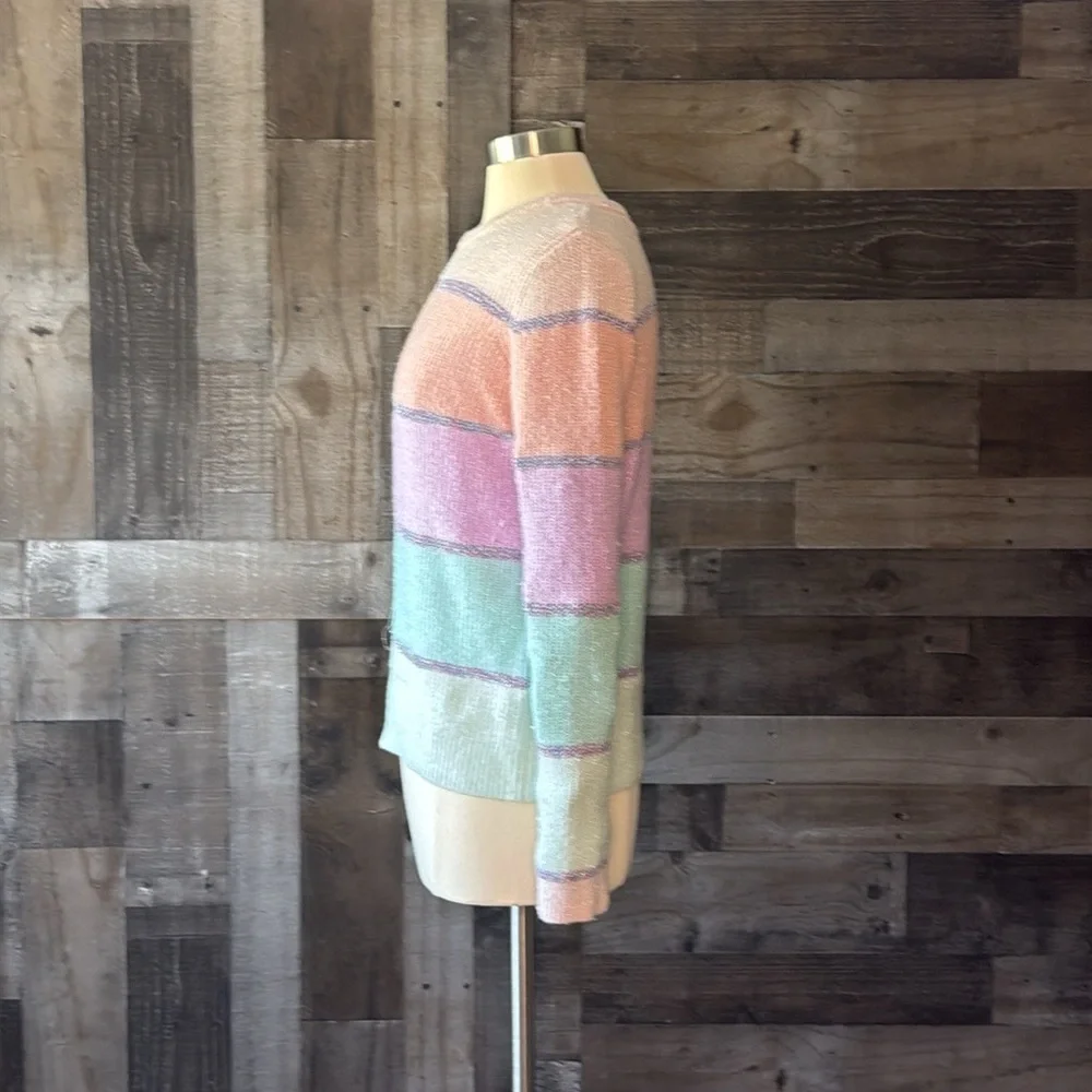 The Children’s Place sweater girls size 16 sparkly rainbow stripes girlhoodcore